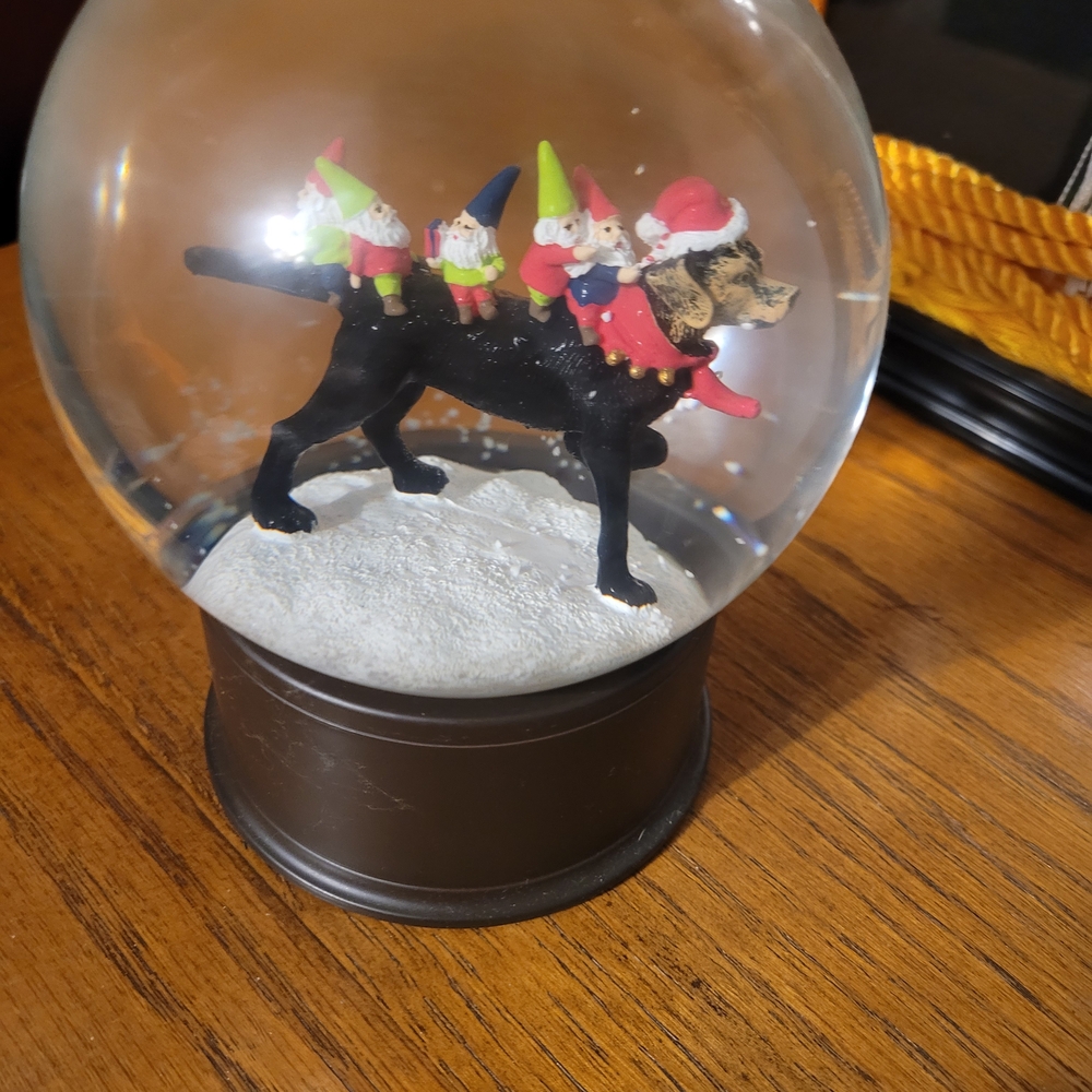 Festive Dog Snow Globe - Picture 2 of 4